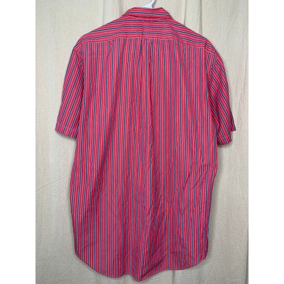 2000s Ralph Lauren Pink Blue Stripes Old Money Prep Corporate Button Up Shirt M - Picture 4 of 4